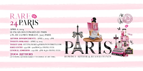 Imagen principal de Romance Author & Reader Events presents RARE24Paris