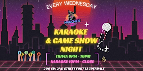 Game Show Trivia Karaoke Wednesdays at Munchie's Pizza Club