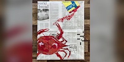 Newspaper Crab: Owings Mills, Greene Turtle with Artist Katie Detrich! primary image