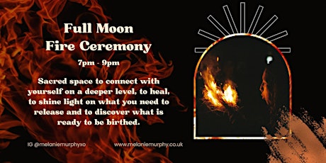 June - Full Moon Fire Ceremony with Breathwork & Movement (In Person) primary image