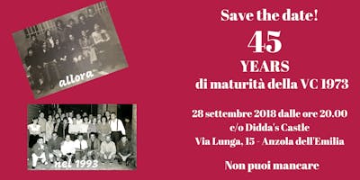 45 anni dalla maturità della VC 1973 45 anni dalla maturità della VC 1973