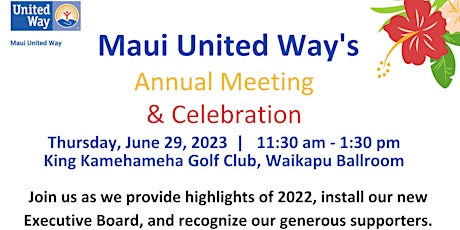 Maui United Way's Annual Meeting & Celebration 2023