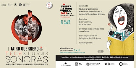 Imagen principal de Techxturas Sonoras | Colegio San Ildefonso | Fiesta del Libro y la Rosa