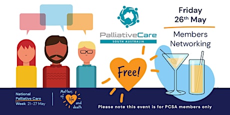 PCSA Members Drinks night - National Palliative Care Week 2023 primary image