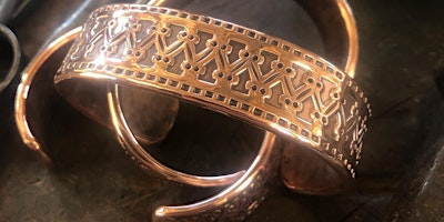 Norse Inspired Brass & Copper Cuffs primary image