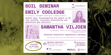 Herbal leys with Emily Cooledge | Bioplastics with Samantha Viljoen primary image