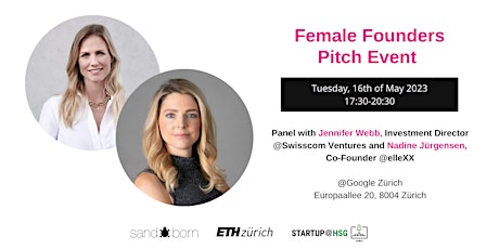 Hauptbild für Female Founders Investors Pitch Event