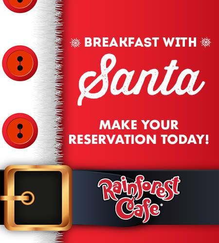 Breakfast with Santa - Galveston Seawall Rainforest Cafe