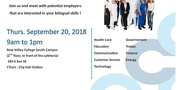 Sept. 20 Bilingual Job Fair(English/French)
