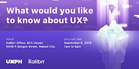 September 2018 UXPH Meetup:  What would you like to know about UX?  primary image