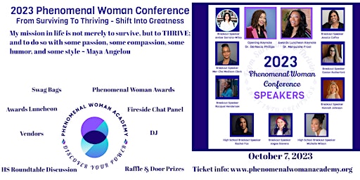 Imagem principal de 2023 Phenomenal Woman Conference: From Surviving to Thriving