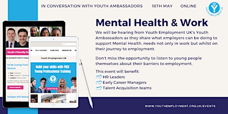 In Conversation with Youth Ambassadors - Mental Health and Work primary image