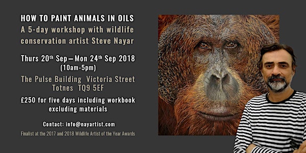 Five day animal oil painting workshop with Steve Nayar