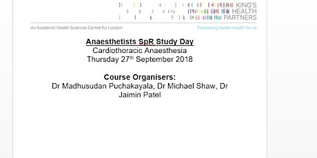 SESA Cardio Thoracic Anaesthesia Study Day primary image