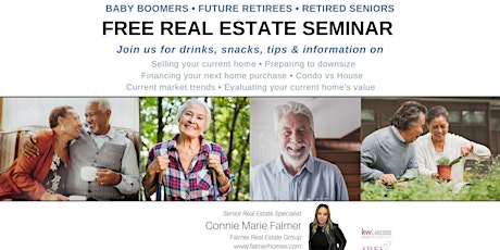 FREE Real Estate Event & Tips: Baby Boomers • Future Retirees • Seniors primary image