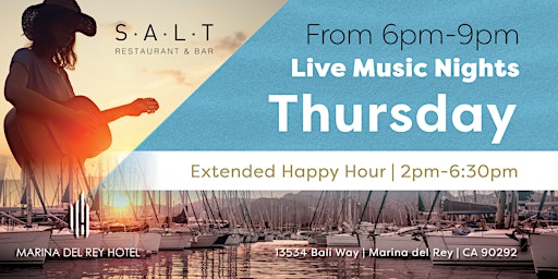 Imagem principal de Thursday Live Music Nights at SALT Restaurant & Bar
