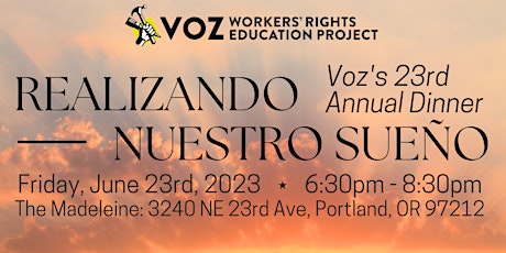 Voz's Annual Fundraising Dinner