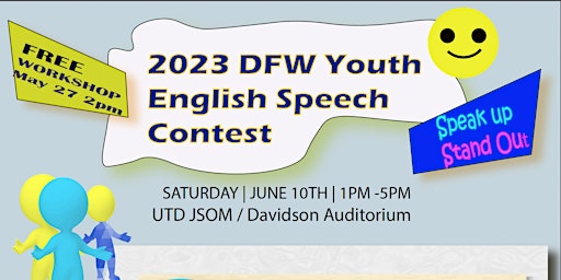 The 2023 DFW Youth English Speech Contest and Workshop