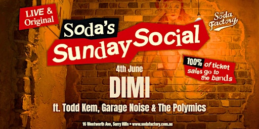 Soda's Sunday Social - DIMI primary image