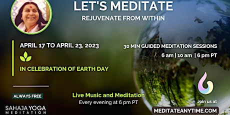 Let’s Meditate -Rejuvenate from within. 7-days 30min Guided Meditation