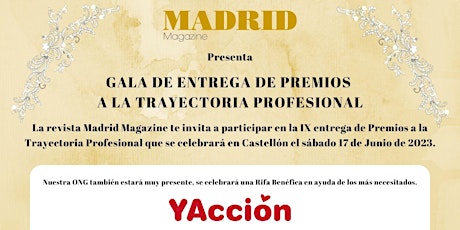 IX Premios Madrid Magazine a la Trayectoria Profesional