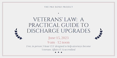 Imagen principal de Veterans' Law:  A Practical Guide to Discharge Upgrades