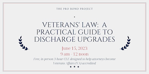 Primaire afbeelding van Veterans' Law:  A Practical Guide to Discharge Upgrades