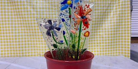 Set of 3 Garden Glass Stakes Fused Glass Class