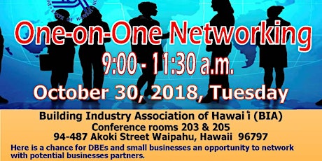 Hawaii Department of Transportation, DBE Program presents: One-on-One Business Matchmaking primary image