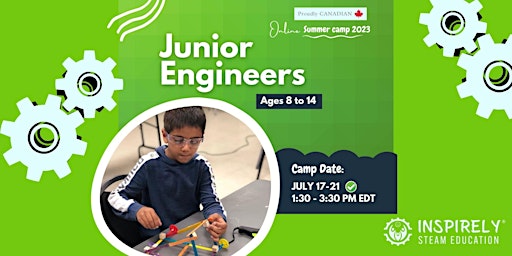 Junior Engineers | Online Summer Camp 2023 | Children ages 8 to 14 years primary image