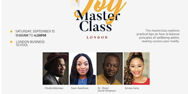 Joy Masterclass London led by Chude Jideonwo