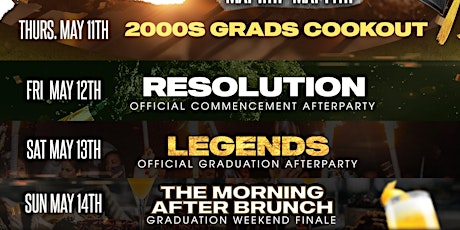 NCAT Graduation Weekend EVENT (MAY 11TH - MAY 14TH)