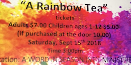 AWIS Rainbow Tea Fundraiser primary image