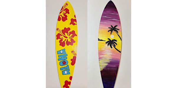 Paint & Sip Surfboards at Round Table Citrus Heights w/Creatively Carrie!