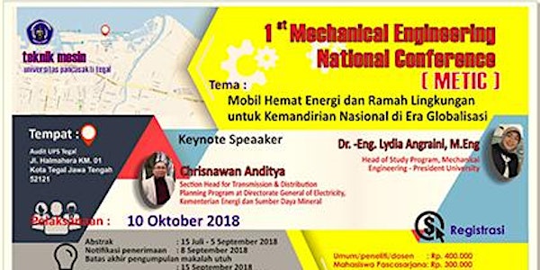 1st Mechanical Engineering Conference