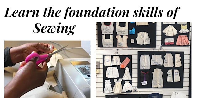 Image principale de 4-Session Beginner Sewing-Tote Bag, Zippered Pouch & Sample Skills.