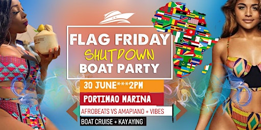 Imagem principal de FLAG FRIDAY  SHUTDOWN BOAT PARTY + KAYAK + CAVES TOUR *BYOB* AFRO NATION