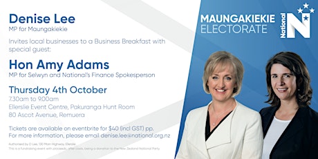 Business Breakfast with Hon Amy Adams primary image
