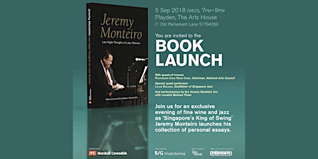 Book launch of Jeremy Monteiro's Late-night Thoughts of a Jazz Musician primary image