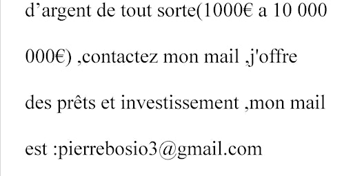 Image principale de  Offre de prêt entre particulier sérieux et fiable en France ,Ps: sans Frais en Avance 