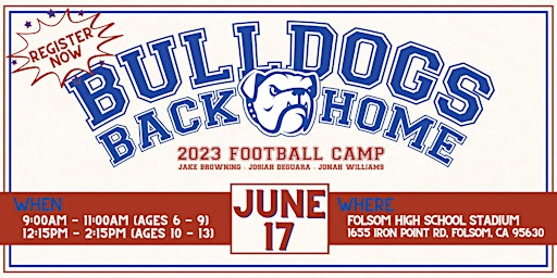 Bulldogs Back Home Youth Football Camp primary image
