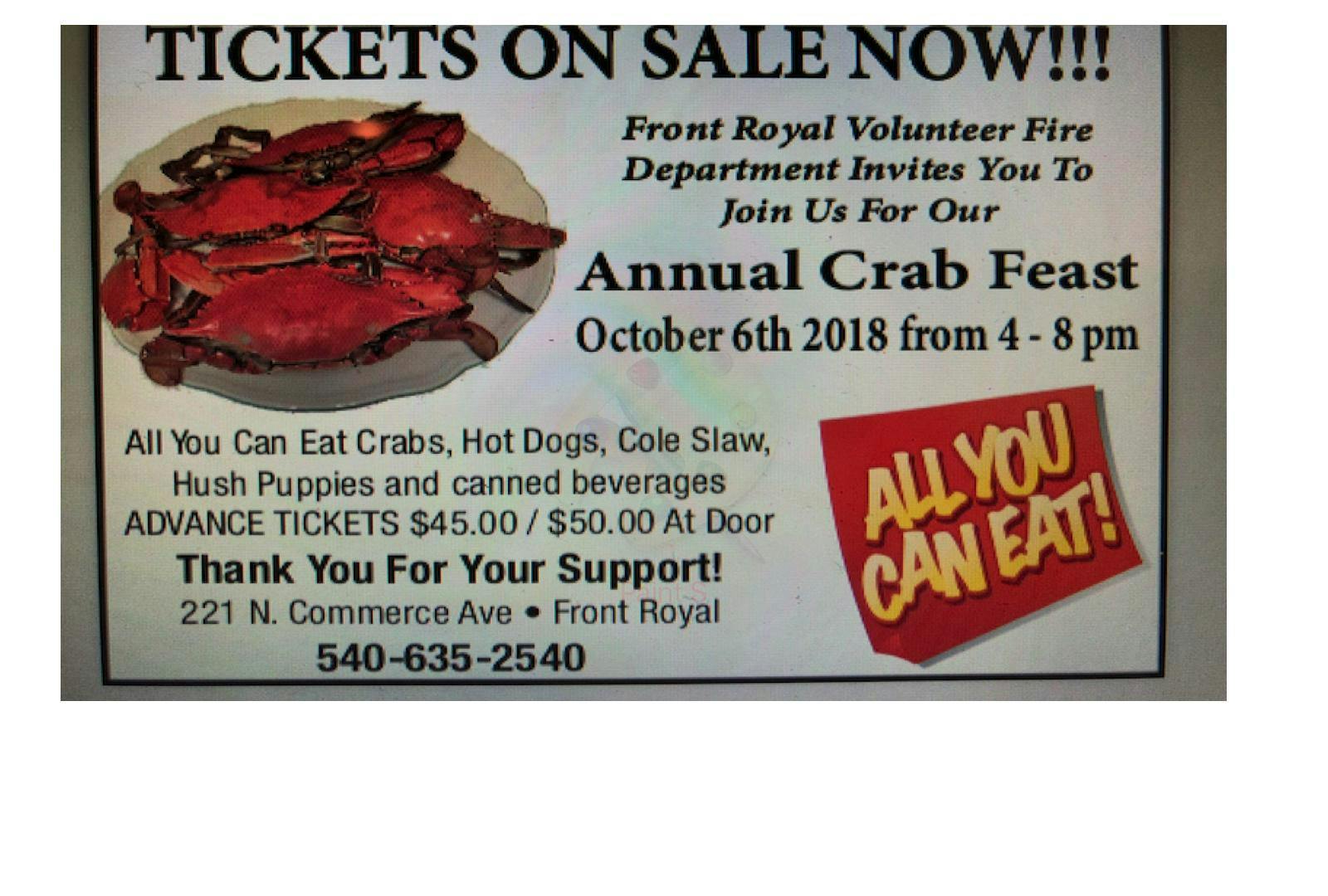 2018 all you can eat crab feast 6 oct 2018