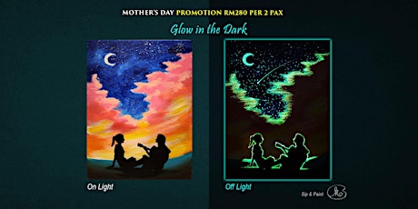 Sip and Paint (Glow in the Dark): Beautiful Night (2pm Sat)