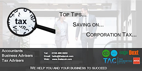 Imagem principal do evento Top tips to saving on corporation tax (Limited Companies)