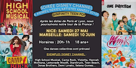 Soirée Disney Channel & Années 2010s (Nice)
