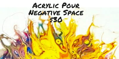 Acrylic Paint Pour Negative Space Flip Cup Suffolk October Sunday