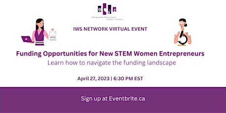 Hauptbild für Funding Opportunities for new STEM Women Entrepreneurs