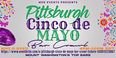 Primaire afbeelding van Pittsburgh Cinco De Mayo Bar Crawl