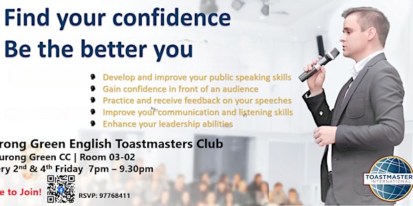 Gain your Confidence Today: Free Public Speaking Course @ Jurong Green CC