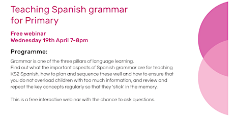 Hauptbild für Teaching Spanish grammar for Primary